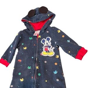 Disney Mickey Mouse Blue Hooded Onesie